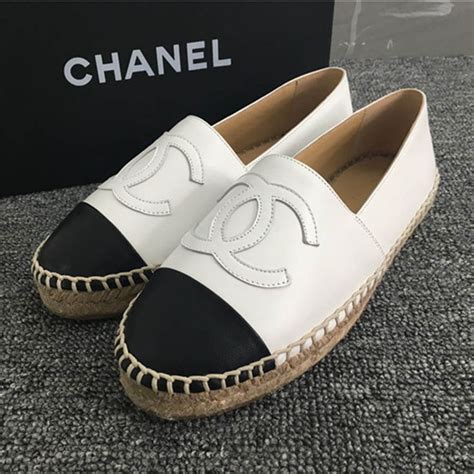 chanel black and white slip on shoes|chanel shoes discount.